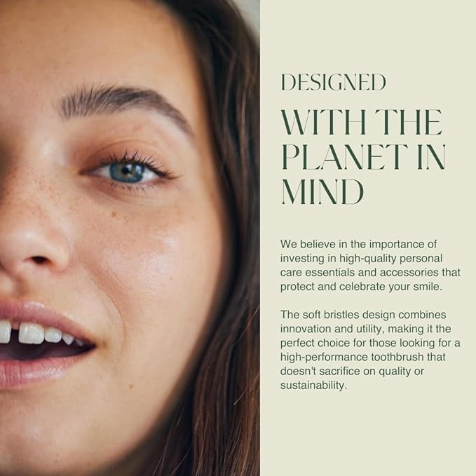 Biodegradable and Eco-Friendly Bamboo Toothbrush 12-Pack - BPA Free Soft Bristle - Dentist-Approved and All-Natural Toothbrush with Logo Etched on Handles by Plus Ultra