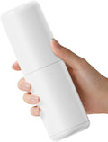 Toothbrush Holder Travel – Portable Toothpaste and Tooth Brushes Case for Traveling with Rinse Cup, Leak-Proof Cover for On-The-Go Oral Care (White)