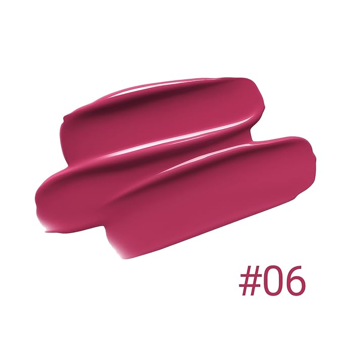 Erinde Lips Staining Lip Oil, Glossy Lip Stain, Long-Lasting Lightweight Lip Staining Oil, Moisturizing Plumping Hydrating Glossy Lip Tint, Vegan & Cruelty-Free, 06