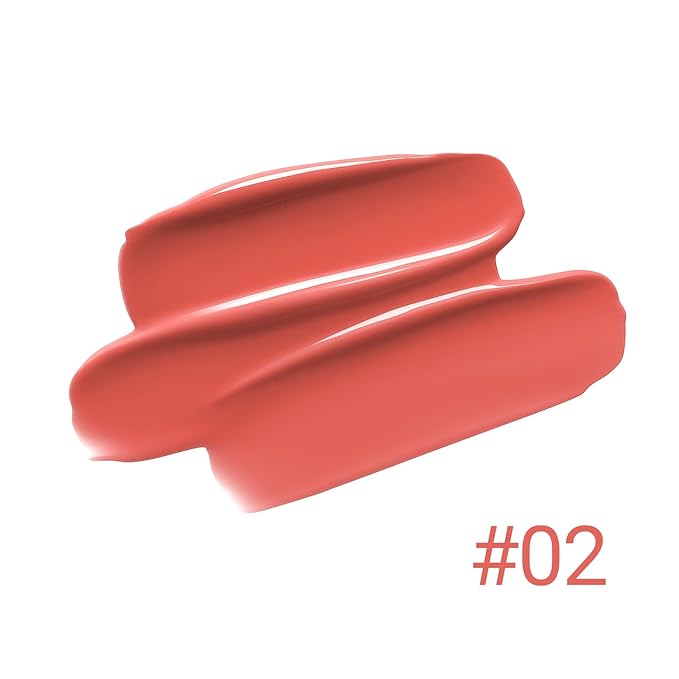 Erinde Lips Staining Lip Oil, Glossy Lip Stain, Long-Lasting Lightweight Lip Staining Oil, Moisturizing Plumping Hydrating Glossy Lip Tint, Vegan & Cruelty-Free, 02