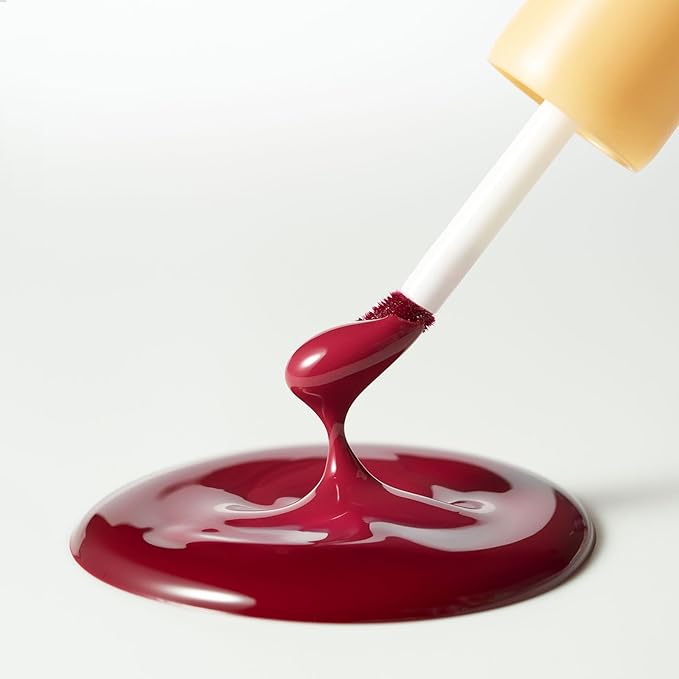 Laka Fruity Glam Lip Tint Mini, 1.9g/0.07oz, Glowing Lip Stain with Wide Color Spectrum, Hydrating & Lightweight Texture, Long-Lasting Bold Stain, Non-Sticky, Vegan, K-Beauty (#104 Cherry)