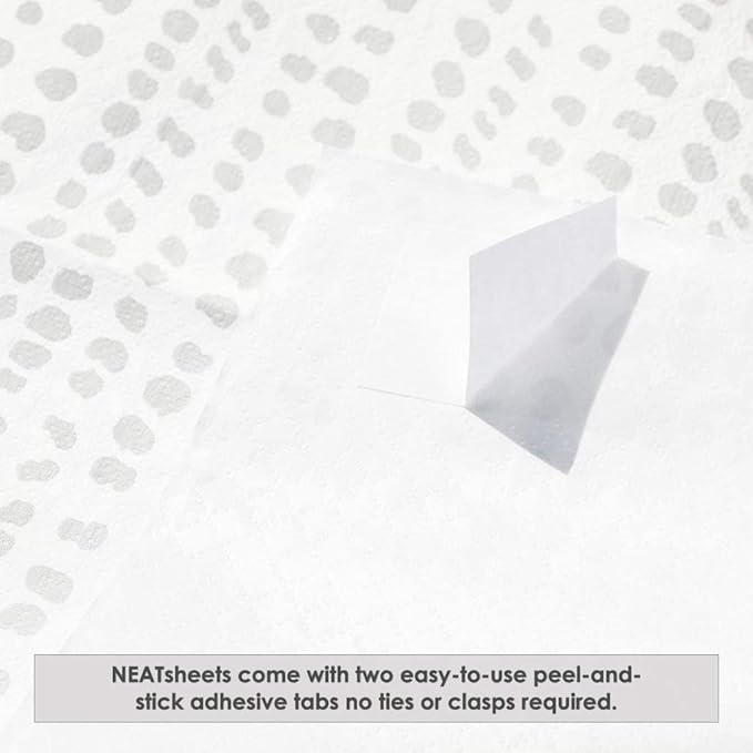 Disposable Bibs for Adults, Kids & Elderly Senior | Adhesive Tab Napkins for Eating, Personal Use, Home Care & Business | Spill Absorbent, Stain/Liquid Repellent | Grey Dot, 20 Count