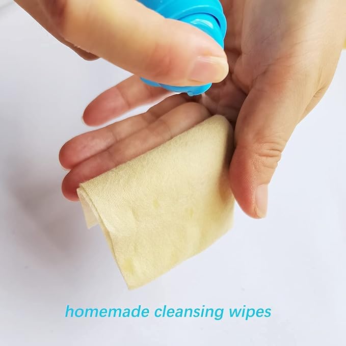 400 Count Careboree Unbleached Dry Baby Wipes Unscented Multi-Purpose Cotton Tissue Small Size