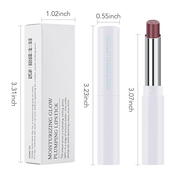 Tinted Lip Balm Moisturizing Lipstick, Mauve Hydrating Lipstick for Women, 24 Hour Long Lasting Moisturization Lip Gloss Stain Makeup, Lightweight Non Greasy Moisturizer Lips, 04