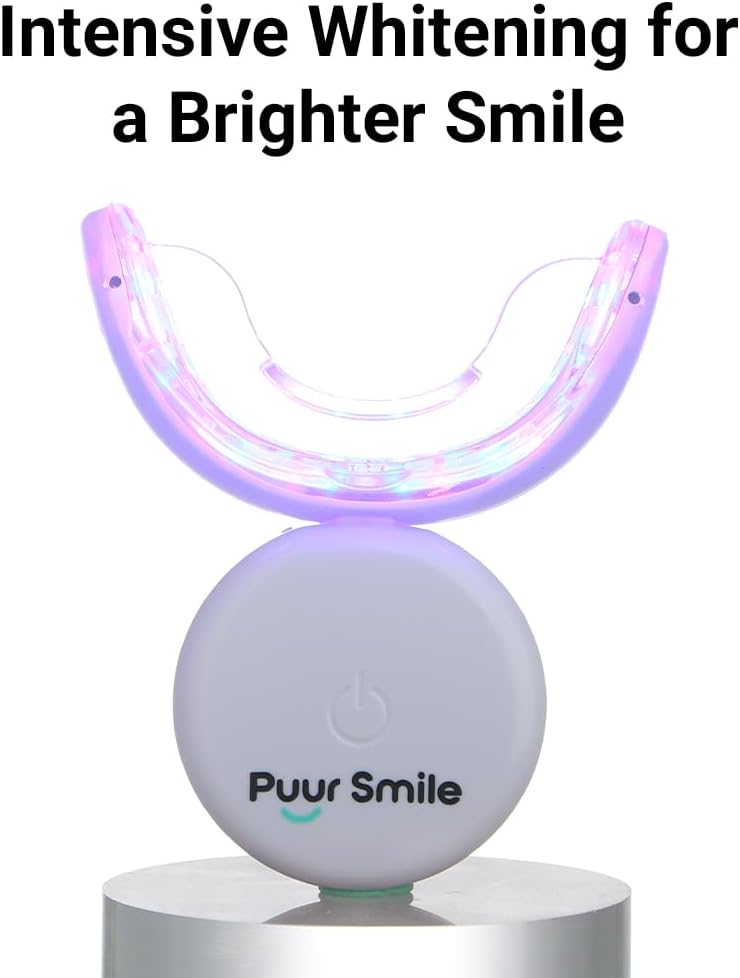 Teeth Whitening Kit – LED Light & Whitening Gel with Remineralization Syringes – Professional-Grade Whitening for Sensitive Teeth – Removes Stains from Coffee, Wine, & Smoking