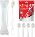 28 Packs Mini Brushes-Disposable Toothbrushes with Toothpaste Tongue Scraper Floss Pick Travel Toothbrush Individually Wrapped Sof for Work or Travel (Lemon)