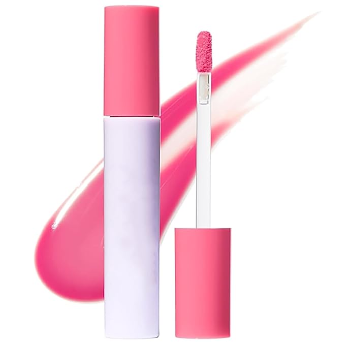 Lips Staining Lip Oil, Lips Staining Long-Lasting Waterproof Moisturizing Lip Oil, Dynamic Finish that Goes on Glossy and Leaves a Stain, Non-Sticky Lip Glow Makeup (Guava)