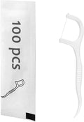 Eyxformula 100 Count Individually Wrapped Floss Picks – Travel Size Toiletries Dental Flossers for Daily Teeth Cleaning, Oral Care, Fresh Breath, Single Floss Sticks for Guest Bathroom, Hotel, Wedding