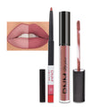 evpct 2Pcs Antique Rose Matte Lip Liner and Lipstick Pencil Makeup Set Brown Liquid Lipstick Lip gloss Stain Set Long Lasting Waterproof labiales mate 24 horas originales matte larga duracion 24 29#