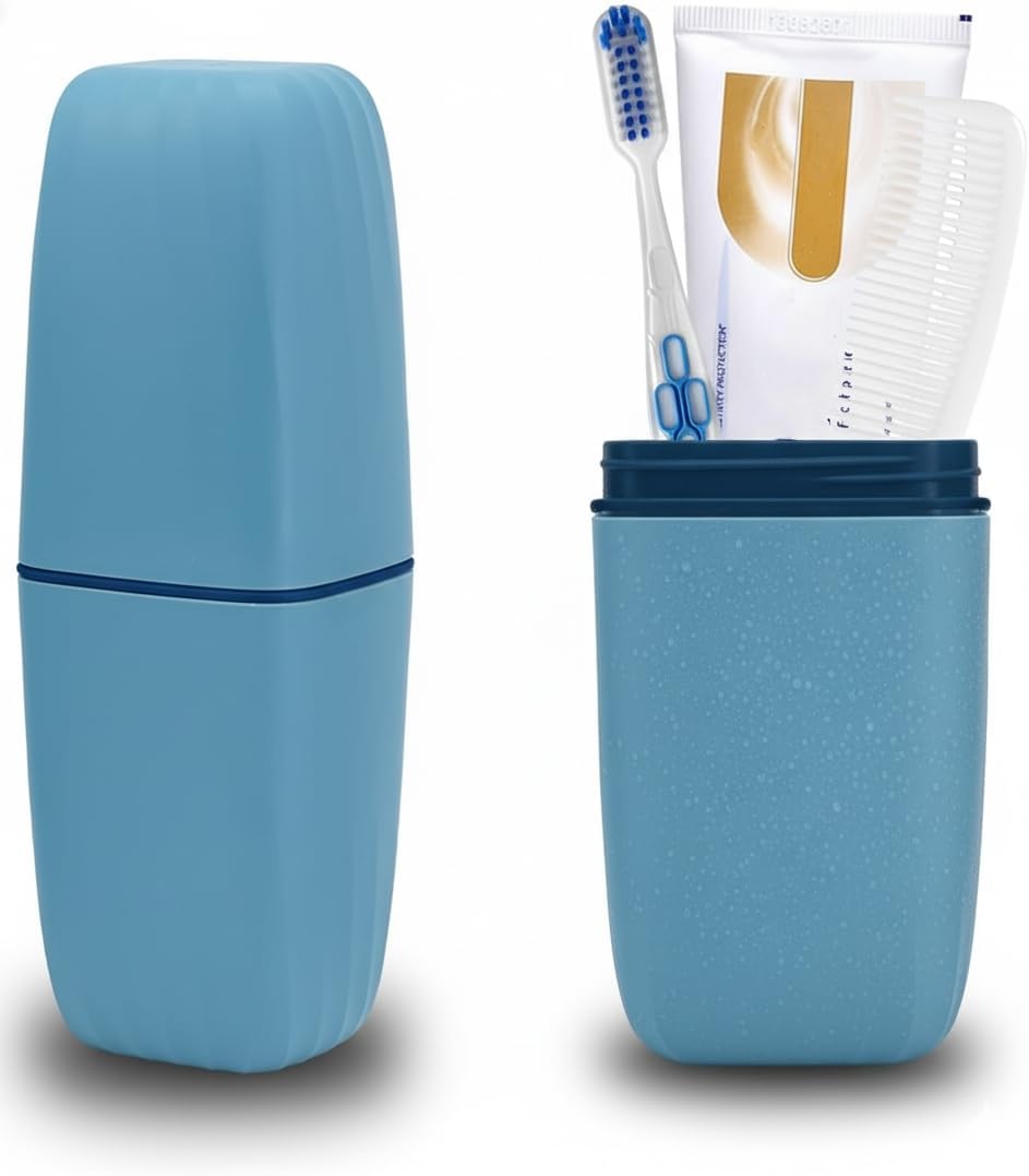 Toothbrush Cup Toothbrush Holder with Cover Travel Boothbrush Holder Portable Toothbrush Case and Carrier for Bathroom School Business Trip