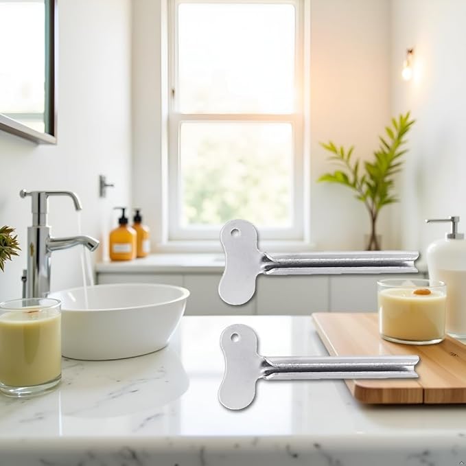 5Pcs Stainless-Steel Tube Toothpaste Squeezer Keys Metal Hair Dye Color Wringer Tool Durable Key Roller Dispenser Processing Bathroom Safety, Aids and Accessories