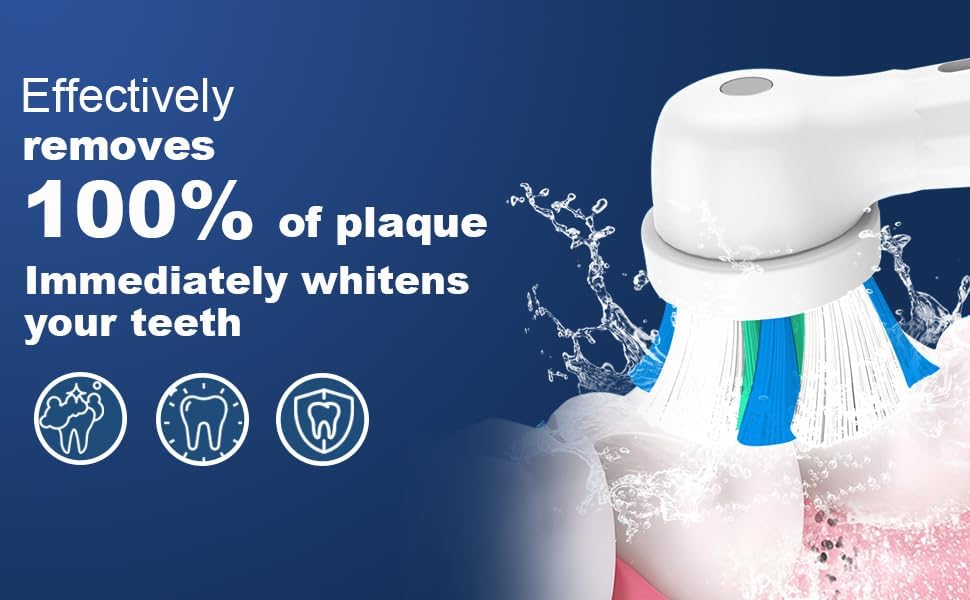 IO Replacement Heads Compatible with Oral b IO 2/3/4/5/6/7/8/9/10 Series Electric Toothbrush, Brush Heads Refills Compatible with Oral B IO for Teeth Clean (8 Black/White)