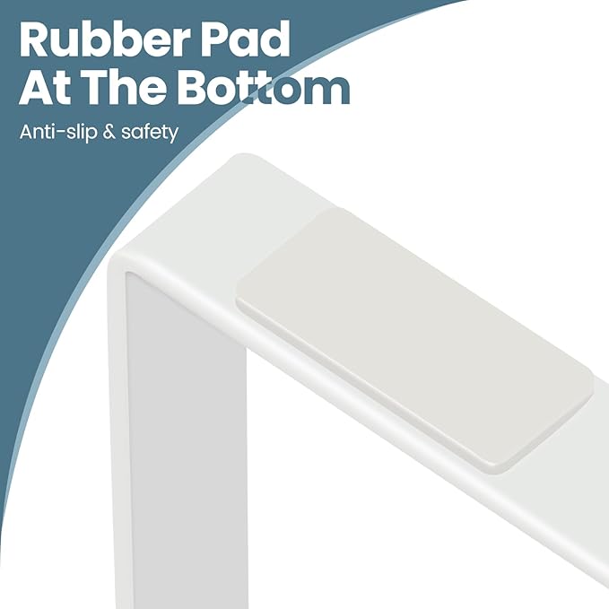 Bamboo Toilet Stool,Potty for Pooping,Portable Squatting Pan with Dual Anti Slip Design,Bathroom Stools,Poop Stool for Bathroom,Toilet Step,Toilet Stools for Pooping,Bamboo Articles(White)