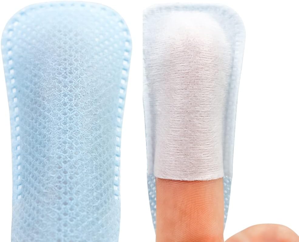 100 PCS Deep Cleaning Finger Toothbrush Teeth Cleaning Whitening Wipes for Oral Brush Ups Mint Flavor