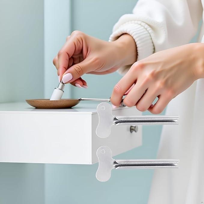 5Pcs Stainless-Steel Tube Toothpaste Squeezer Keys Metal Hair Dye Color Wringer Tool Durable Key Roller Dispenser Processing Bathroom Safety, Aids and Accessories