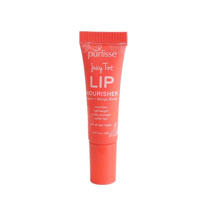 pürlisse Juicy Tint Moisturizing Tinted Lip Balm for Women - Hydrating Lip Treatment for Dry Cracked Lips - Enriched with Shea Butter & Jojoba Oil for Plumper Soft Lips - Sunset Shine (.38 oz)