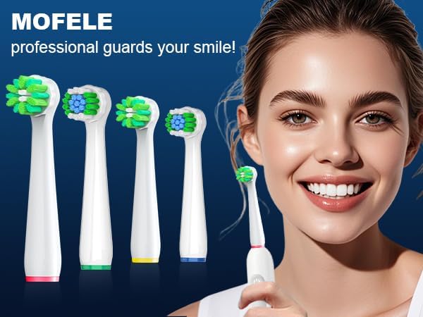 16 Pcs Replacement Heads Compatible with Braun Oral B Pro 1000, Genius X, Smart 1500 Electric Toothbrush, Brush Heads Refills Compatible with Oral B (White)
