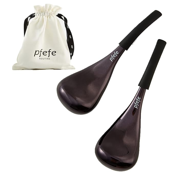 Pfefe Cryo Sticks for Face, Ice Globes Cryo Globes for Facials, Esthetician Supplies Gifts, Unbreakable Stainless Steel Ice Roller Cooling Spa Balls with Storage Case