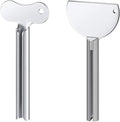 2Pcs Stainless Steel Toothpaste Squeezer, Metal Tube Squeezer Keys Tube Roller Dispenser Tube Wringer Key for Toothpaste Cosmetic Hair Dye Paint Squeezer Hand Cream