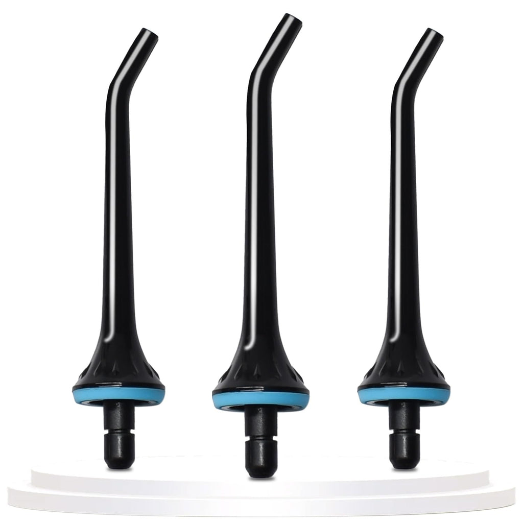 3 Pack Water Flosser Replacement Tips for Oralfree, Nicwell, Nicefeel, COSLUS, Oral Irrigator Jet Tip Nozzel fits for Mospro, Zerhunt Water Flosser, Black
