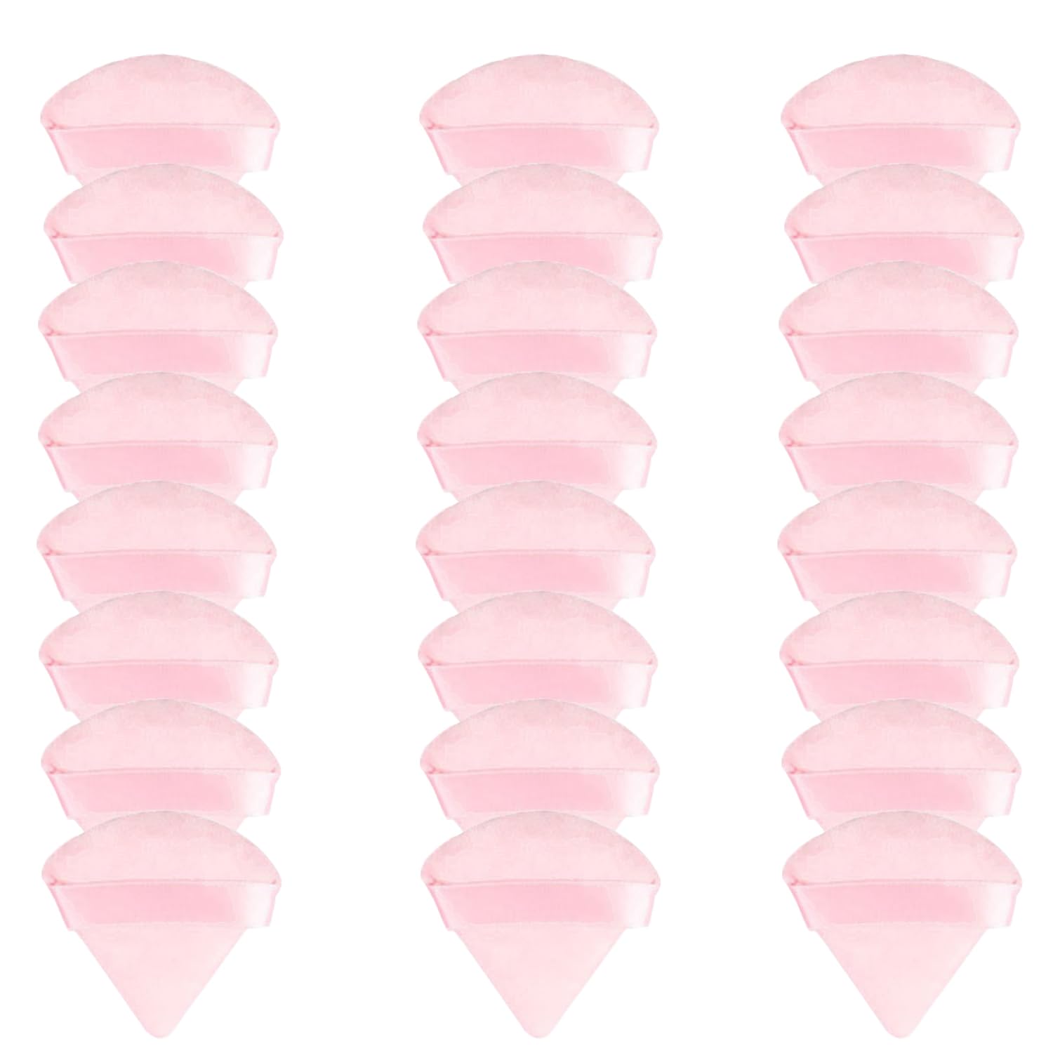 24 Pcs Triangle Powder Puff, Cotton Makeup Puff, Washable Face Powder Puff (24LP), Christmas Gifts Stocking Stuffers for Women Girls