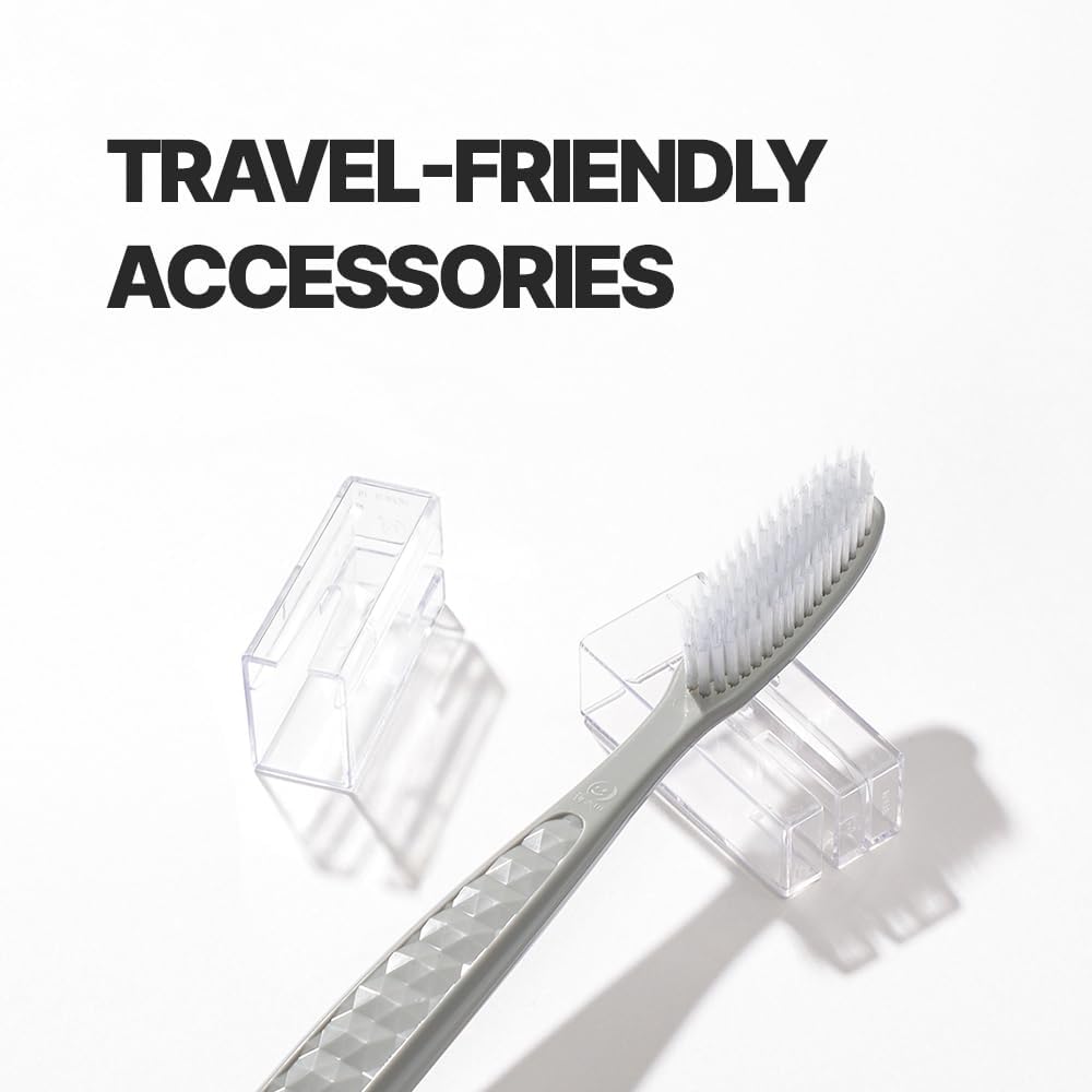 WANGTA Basic Stone - Extra Large Toothbrushes - 1.6 inch (4 cm) Wide Head, 4,000 Bristles for Deep Cleaning & Gum Care – Made in Korea Premium Oral Care – Plaque Remover for Sensitive Teeth (10 Pack)