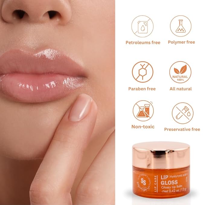All natural lip balm - for dry, chapped, sensitive lips | with grassfed tallow, Castor oil, CoQ10, Hyaluronic Acid and Silk - Ultra Moisturizing, Conditioning, Organic (0.4 fl oz/12 mL) (Untinted)