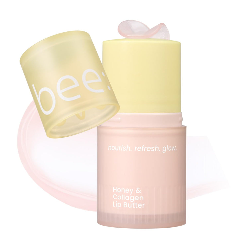 Honey & Collagen Lip Butter, Hydrating Lip Treatment, Overnight Lip Mask, Moisturizing Lip Balm with Jojoba Oil & Squalane, Lip Care, Korean Skin Care (0.45 oz)