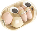 Wall-Mounted Makeup Sponge Holder Beauty Blender Holder Small Hair Accessories Organizer Drying Storage Box for Bathroom Countertop with Cute Big Eyes and Lid, 2 Compartments(1 PC,whiter)