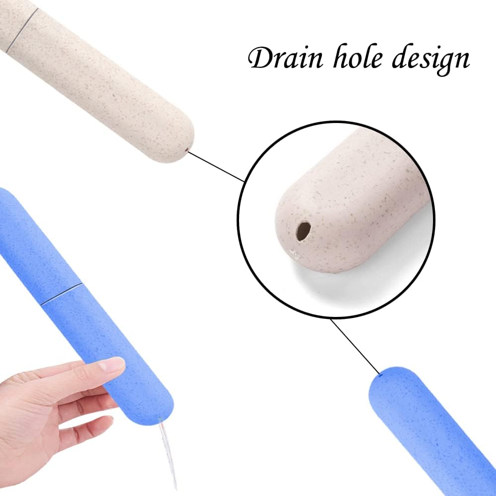 Toothbrush Case, 2 Pcs Travel Toothbrush Holder, Portable Toothbrush Protective Cover, Colorful Toothbrush Cases for Family Travel Camping