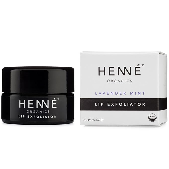 Henné Organics Lip Exfoliator - Natural and Organic Sugar Scrub - Lavender Mint