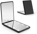 WOBSION Small Mirror with Lights,LED Compact Makeup Mirror,1x/3x Mini Travel Mirror with Magnification,Portable for Purse,Pocket,Gifts for Girls,Black