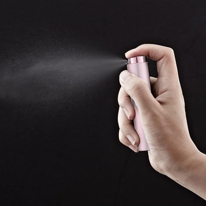 LISAPACK 8ML Atomizer Perfume Spray Bottle for Travel (3 PCS) Empty Cologne Dispenser, Portable Sprayer (Pink)