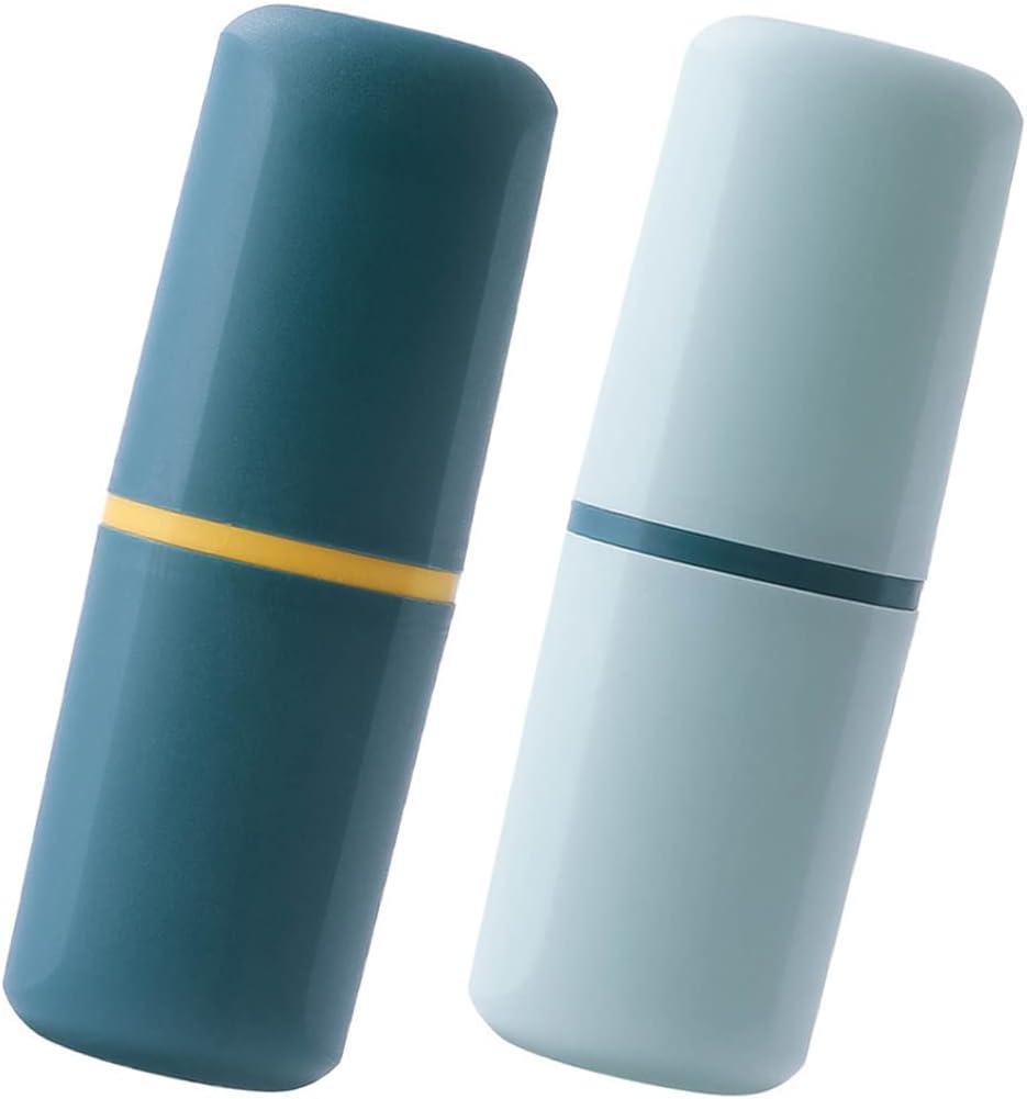2 Pcs Travel Toothbrush Holder Plastic Toothbrush Travel Case Portable Toothbrush Holder for Travel Normal Toothbrush Electric Toothbrush Container for Traveling Business Camping Daily Uses