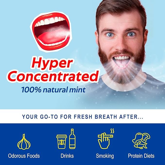 Papermints Breath Spray - Instant Fresh Breath 2 pack. Dry Mouth Spray Fresh Breath. Long-Lasting Freshness, Easy-To-Carry. Mint Halitosis Breath Freshener for Extreme Bad Breath for Adults