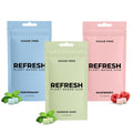 Refresh Gum Peppermint – Xylitol, Sugar Free Chewing Gum Pouches, Natural Flavor & Organic Ingredients – Aspartame Free, Plant-Based, Non-GMO – 45 Pieces Each, 3 Pack