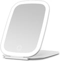 Travel Makeup Mirror, Rechargeable Portable Mirror with Lights, 3 Color Lighting, 7.5 inch Ultra Thin and Lightweight LED Folding Vanity Mirror