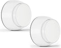 2PCS Door Stopper Wall Protector with Silicone Head, Aluminum Door Knob Wall Protector, Spring Shock Absorption Technology, 1.65" Door Stoppers for Wall, Adhesive Installation or with Screw, White