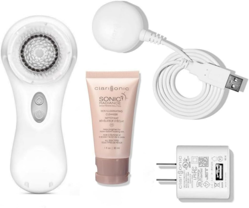 Clarisonic Mia 2 Sonic Facial Cleansing Brush System with Sensitive Brush Head (White)