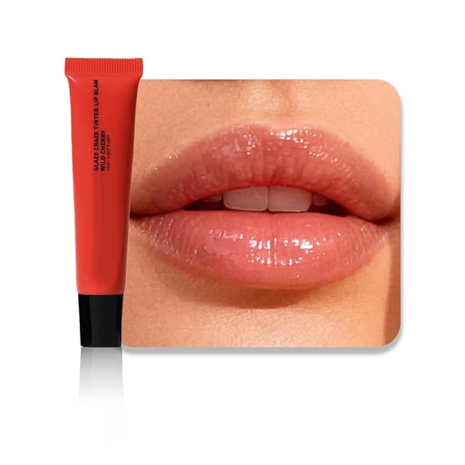 Light Gloss Tinted Buttery Lip Balm – Hydrating Lip Care with Nourishing Oils for Women’s Dry Lips, Natural Tint & Soft Gloss, Lip Plumper Moisture & Light Lip Stain Finish, Vegan 1Pc-#04 Orange-Pink