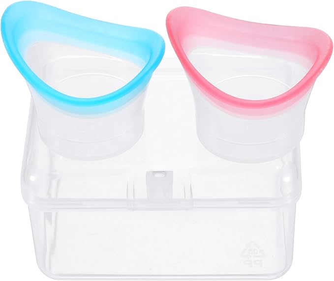 2pcs Eye Wash Cup Eye Wash Bath Kit Eyes wash Cleaner Kit Silicone Eyes Cleaning Cup Tool Manual Portable Eyes Care Tool Eye Cleaner for Eyes Rinse Clean Dust Makeup Irritants Soothing Tired Eye