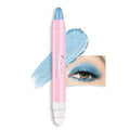 2-in-1 Cream Eyeshadow & Highlighter Stick, Waterproof Sky Blue Shimmer Eye Shadow Pencil for Women, Long-Lasting Pigmented Makeup, sombras para ojos 08