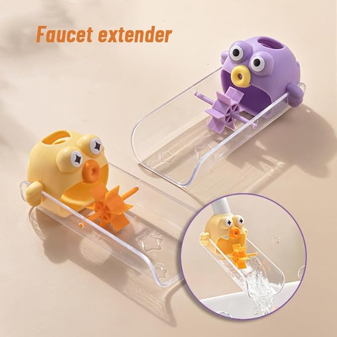 2pcs Toddler Faucet Extender - Cute Cartoon Design, Splash-proof and Easy to Clean, Great Helper for Kids' Handwashing