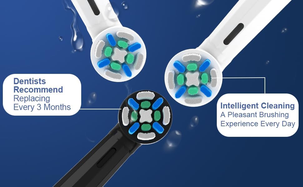 IO Replacement Heads Compatible with Oral b IO 2/3/4/5/6/7/8/9/10 Series Electric Toothbrush, Brush Heads Refills Compatible with Oral B IO for Teeth Clean (8 White)