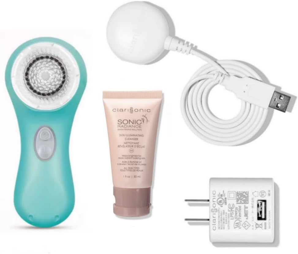 Clarisonic Mia 2 Sonic Facial Cleansing Brush System with Sensitive Brush Head (Sea Breeze)