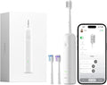 Laifen Wave Electric Toothbrush, Oscillation & Vibration Sonic Electric Toothbrush for Adults with 3 Brush Heads, IPX7 Waterproof ADA Accepted Travel Powered Toothbrush ABS(White)