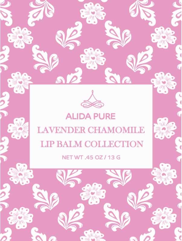 Vegan Lip Balm by PURE + SIMPLE Lavender Chamomile Lip Balm Collection, Cruelty Free Chapstick, Moisturize Dry, ed, or Chapped, Lips, 5 Tube Set.