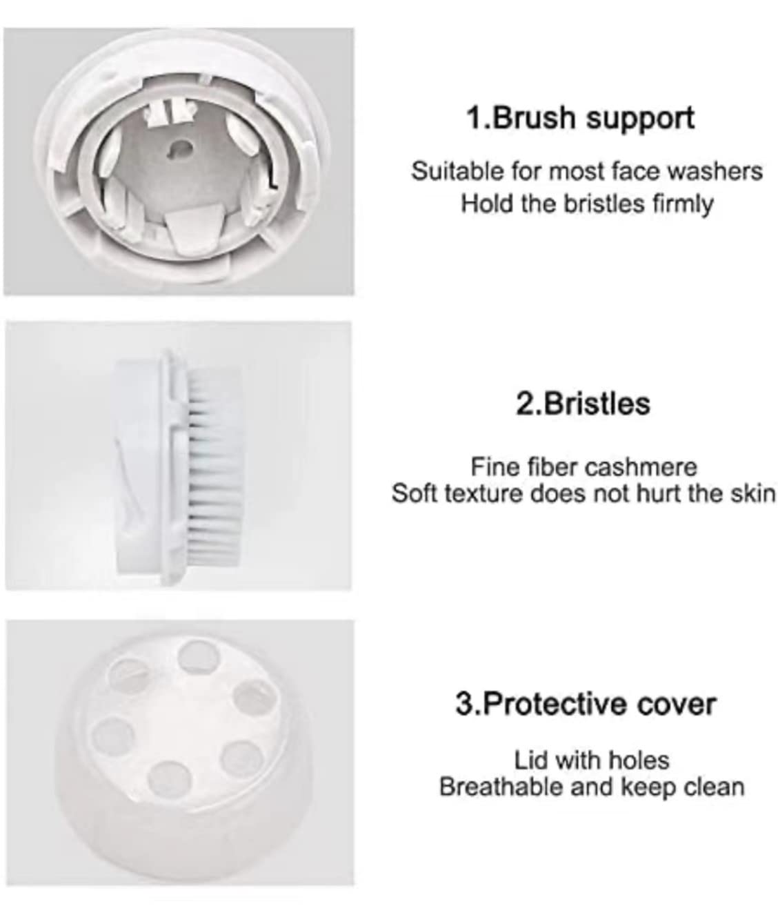 Clarisonic Luxe Cashmere Facial Cleansing Brush Head Replacement | Compatible with Mia 1, Mia 2, Mia Fit, Alpha Fit, Smart Profile Uplift and Alpha Fit X (2Count)