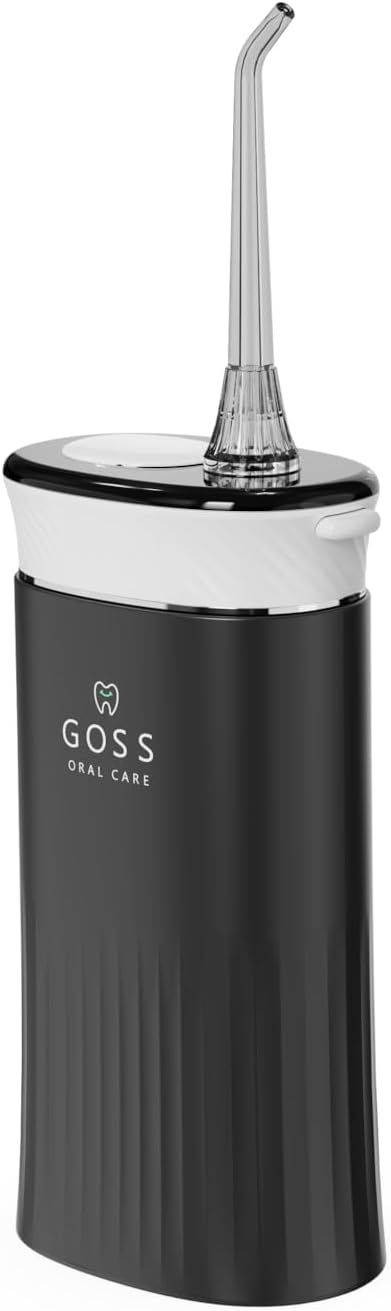 Goss Oral Care Portable Water Flosser for Teeth Cleaning – Cordless, Rechargeable Oral Irrigator for Travel, Braces, Implants, Crowns & Gum Health