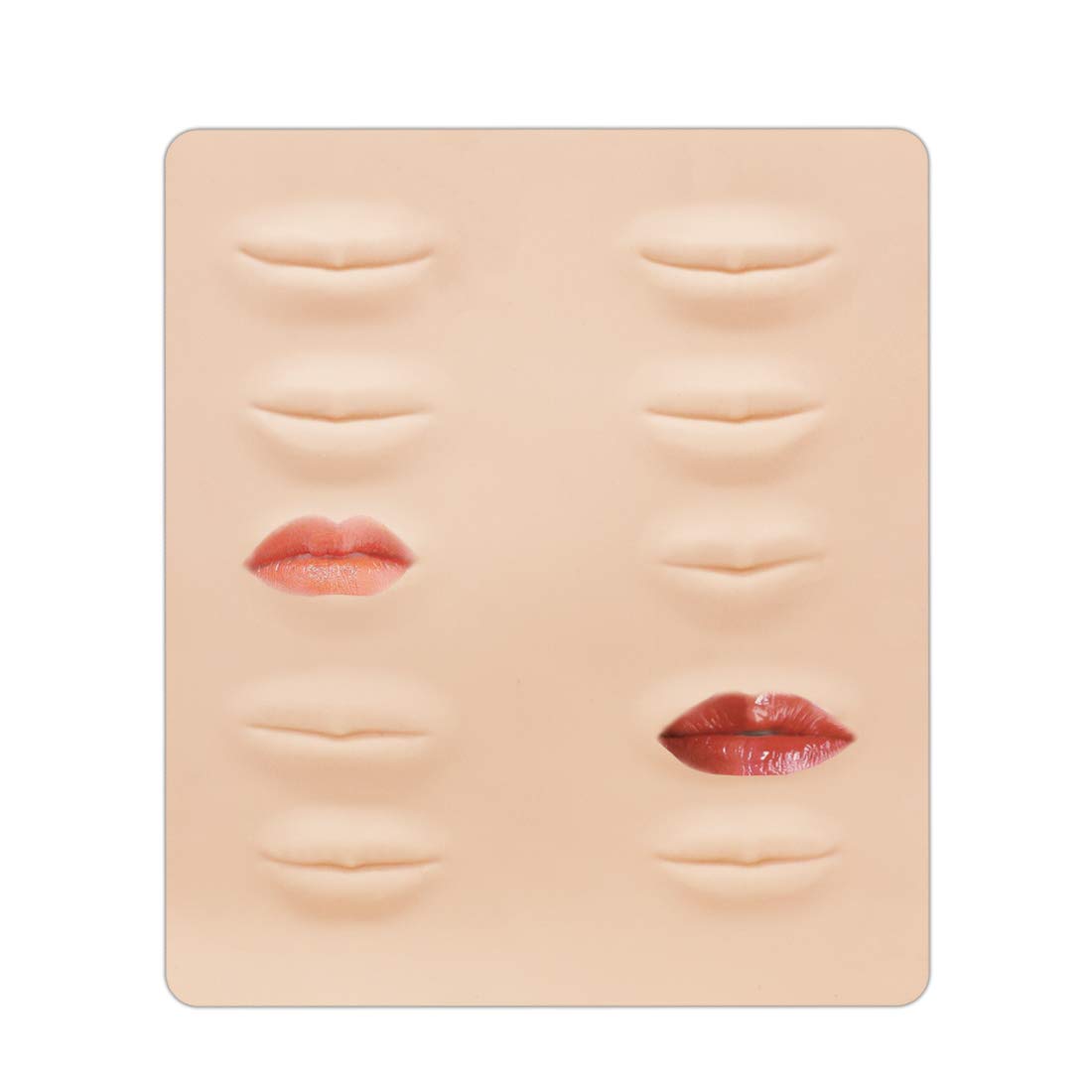 Silicone Fake Skins for Lips 3 Sheets 3D Microblading Permanent Makeup Tattoo Practice Skin 8.5x7.4 Inch for Tattoo Artists and Beginners (Lips)